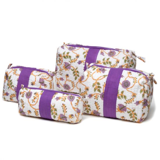 Gina Makeup Bags Collection - Lilac/Green
